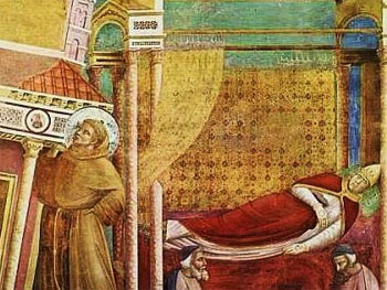 Papa Innocenzo III vede san Francesco